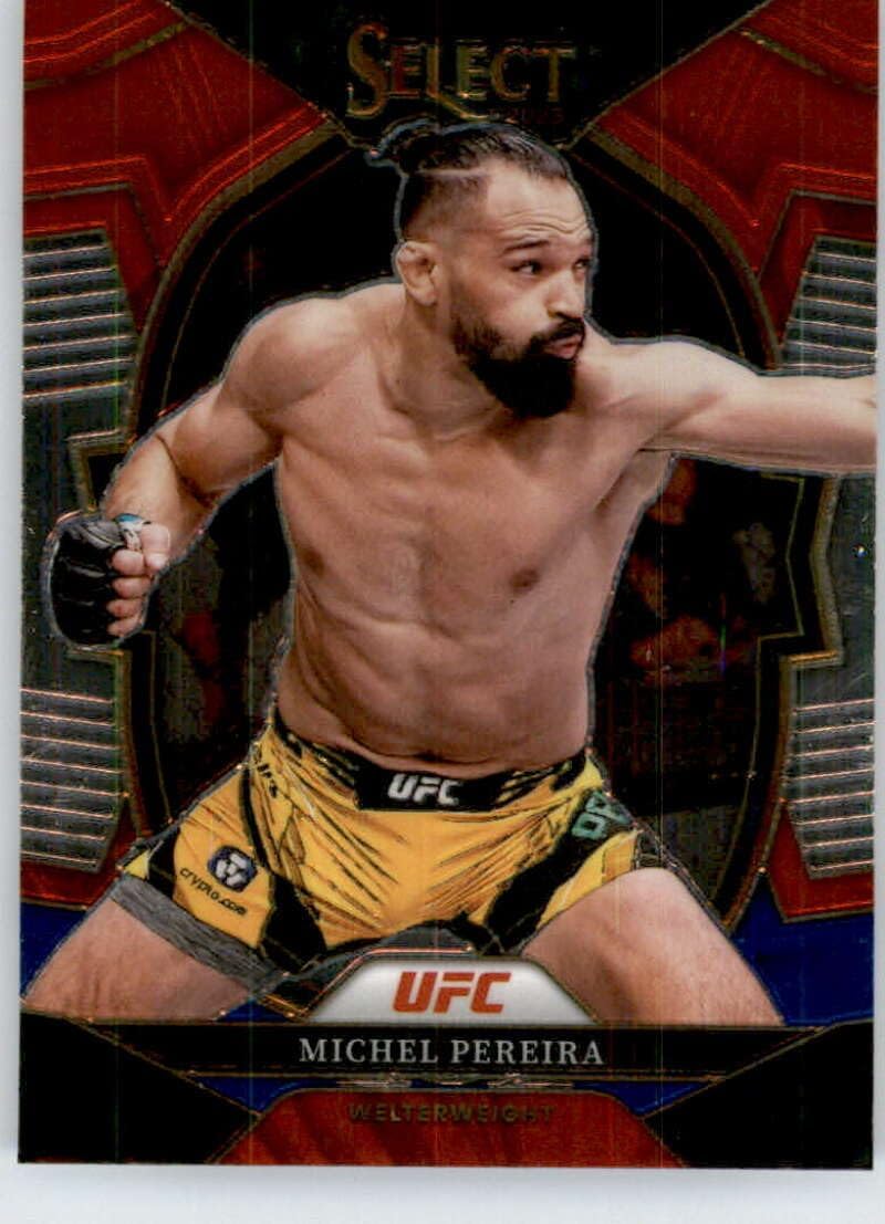 2023 Panini Select Red and Blue #11 Michel Pereira Welterweight Concourse Official MMAUFC Trading Card in Raw (NM or better) Condition