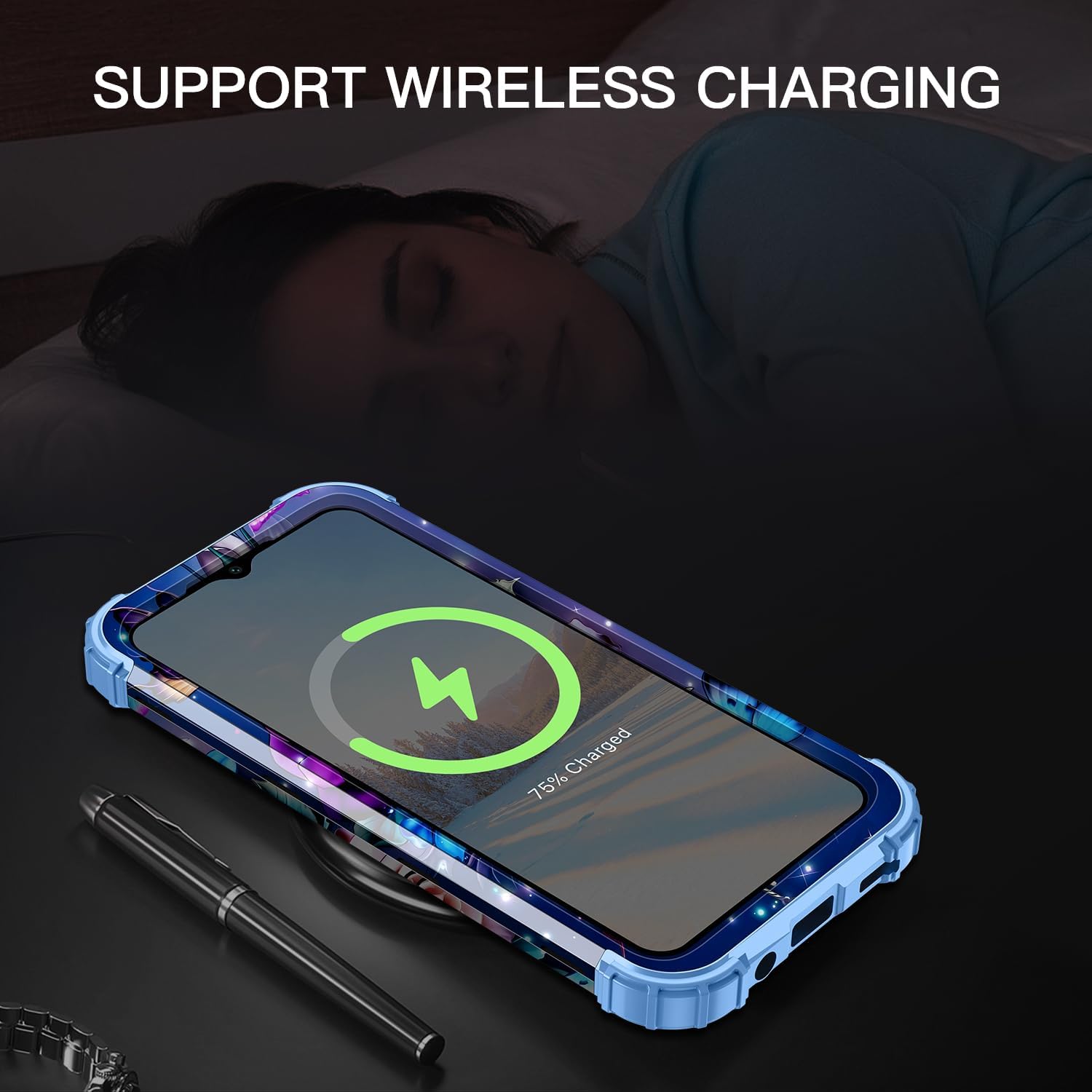 LONTECT Funda protectora para Galaxy A14 5G a prueba de golpes, 3 en 1, resistente, híbrida, resistente, de alto impacto, para Samsung Galaxy A14 5G