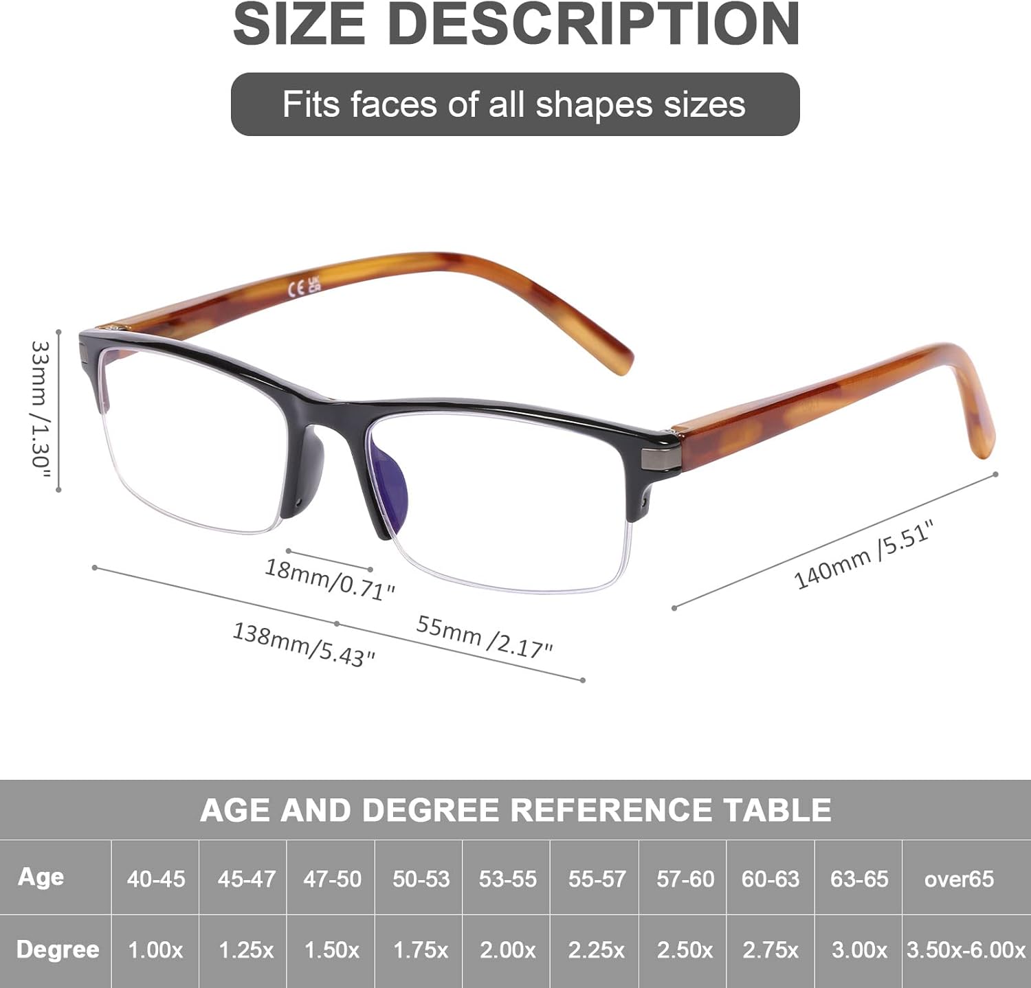 AQWANO Paquete de 4 lentes de lectura de medio marco para hombres y mujeres, con bloqueo de luz azul, calidad elegante, clásica, antirreflejos,