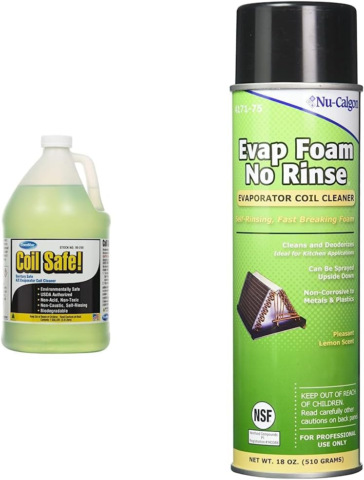 ComStar Seguro para bobinas, pH neutro externo, no tóxico, limpiador de bobina evaporador de enjuague automático compatible con Commercial &