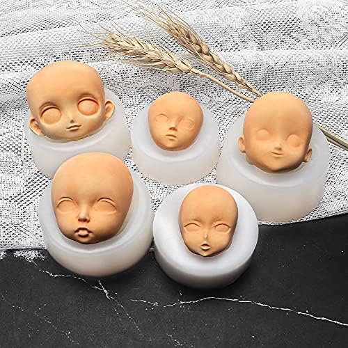 Moldes de silicona de cara humana para bricolaje, pasteles, fondant, galletas, pudín de azúcar, dulces, dulces, postre, decoración de velas,