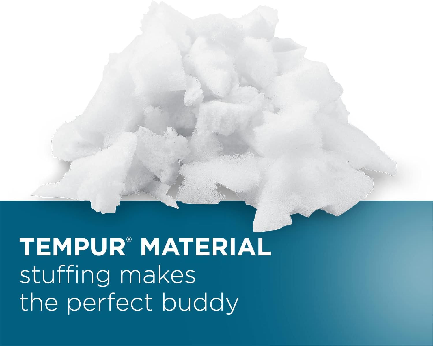 Tempur-Pedic TEMPUR-Cachorro de peluche de peluche, color blanco, 16 pulgadas