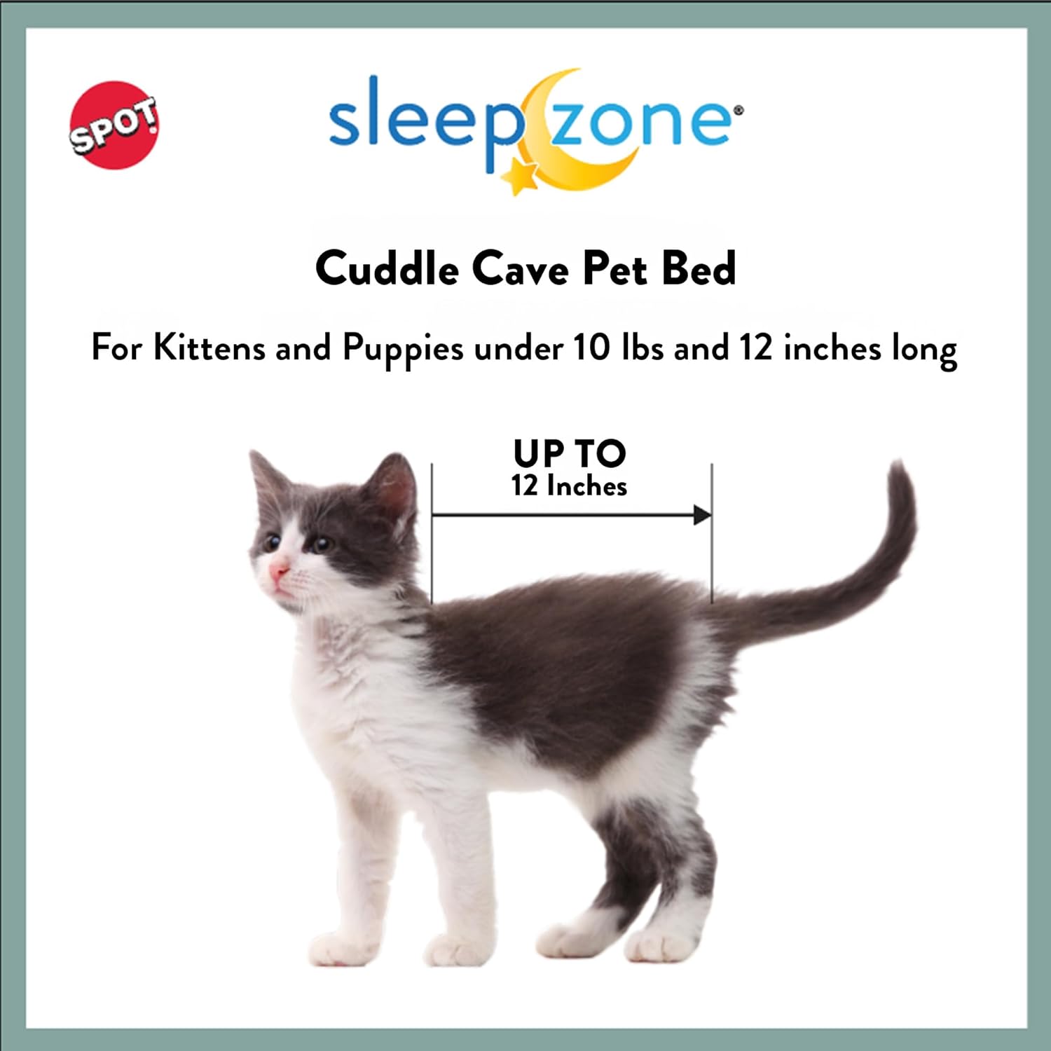 SPOT Sleep Zone Cuddle Cave – Cama tipo cueva para gatos de interior y mini perros, duradera, cómoda, lavable para gatitos y cachorros de menos de