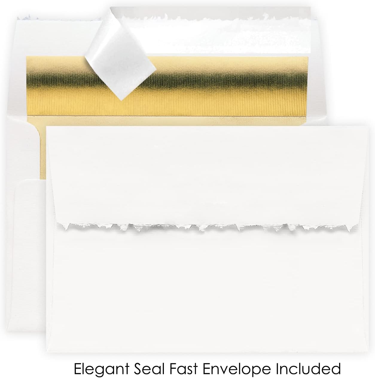 The Gallery Collection, 25 tarjetas de Navidad con silueta de árbol dorado con sobres forrados de aluminio, para negocios o consumidores