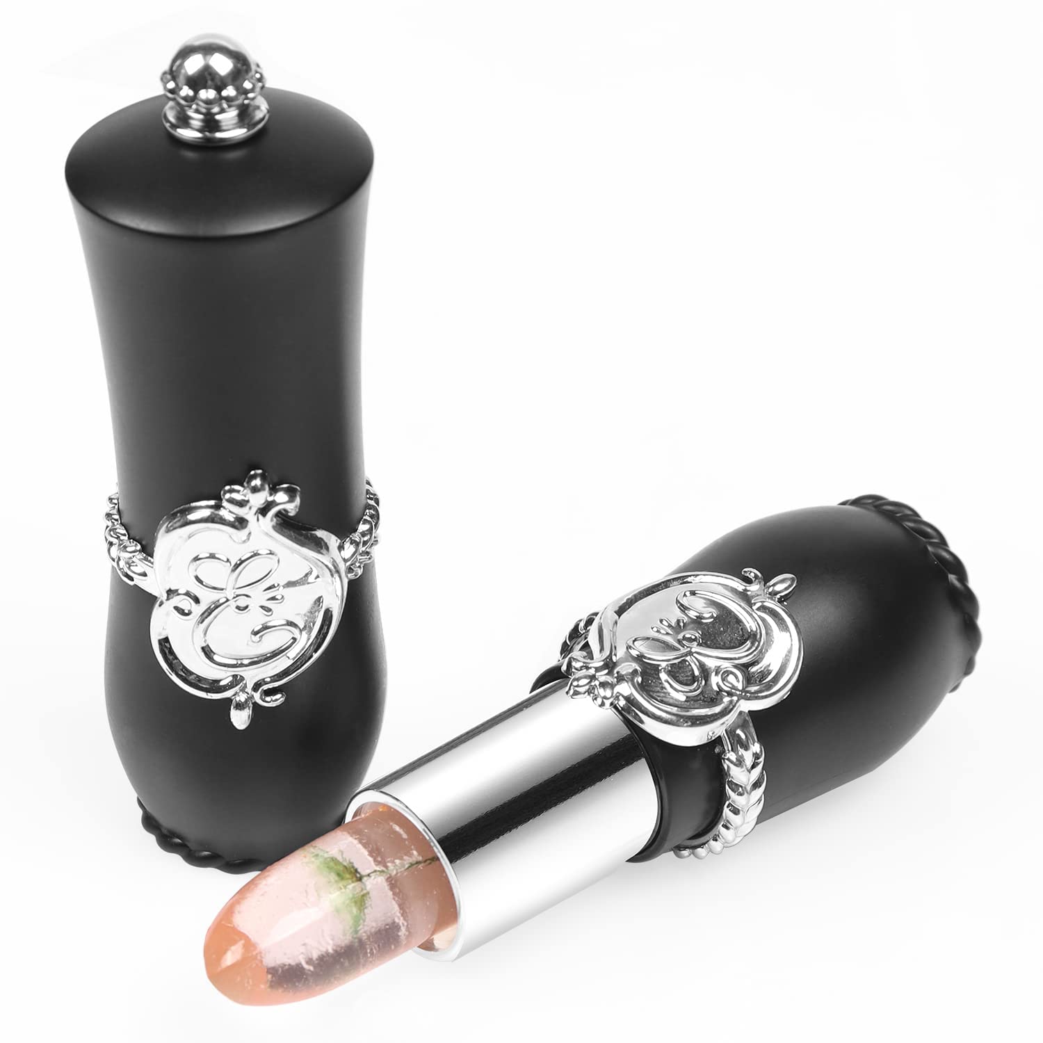 RanRui Paquete de 6 lápices labiales Crystal Flower Jaly, bálsamo labial nutritivo de larga duración, hidratante para labios, cambio de color,