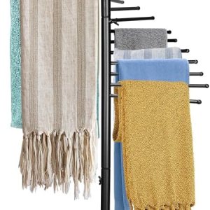 Perchero de metal para bufandas, soporte independiente para bufandas en espiral, organizador comercial para hijab, cinturón y pantalones, colgador Perchero de metal para bufandas, soporte independiente para bufandas en espiral, organizador comercial para hijab, cinturón y pantalones, colgador