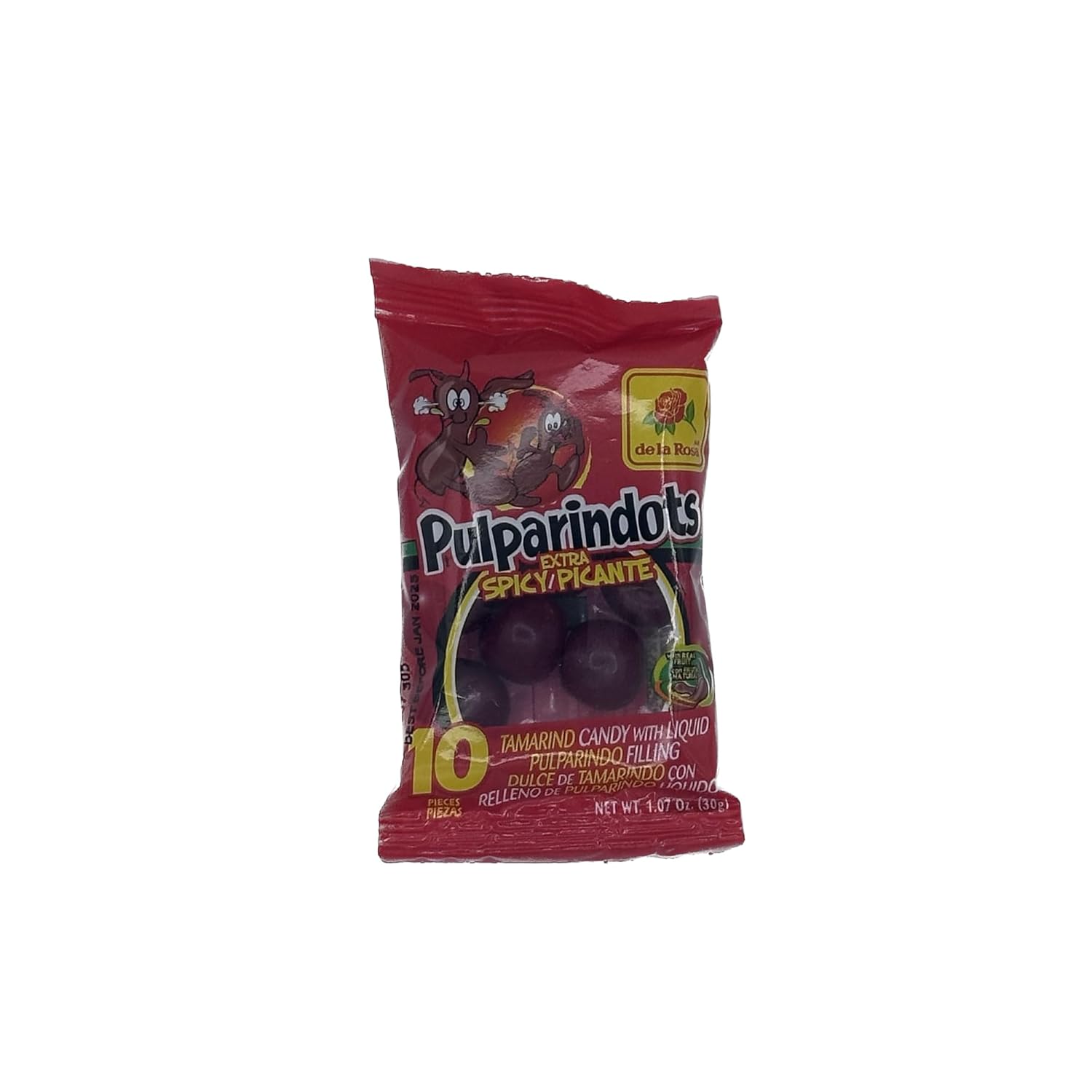Pulparindo – Paquete variado de dulces mexicanos sabor a frutas originales, mango, sandía, extra picante 20 unidades en total, 5 de cada sabor y