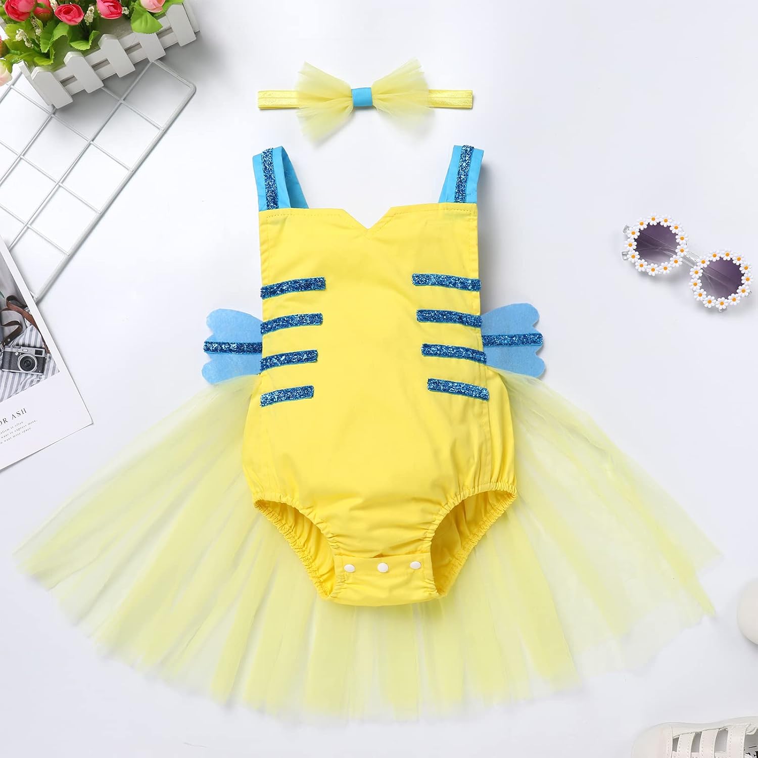 AFAVOM Disfraz de Papá Noel para niñas recién nacidas, traje de cosplay de tul para el día de San Valentín, reno