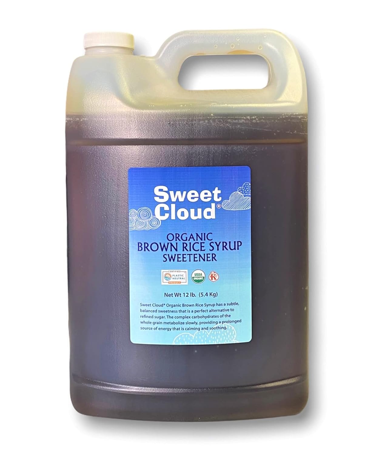 Sweet Cloud Jarabe de arroz integral orgánico (ssal-jecheong) Kosher, orgánico, vegano, jarabe de maíz, sustituto de miel, 1 galón