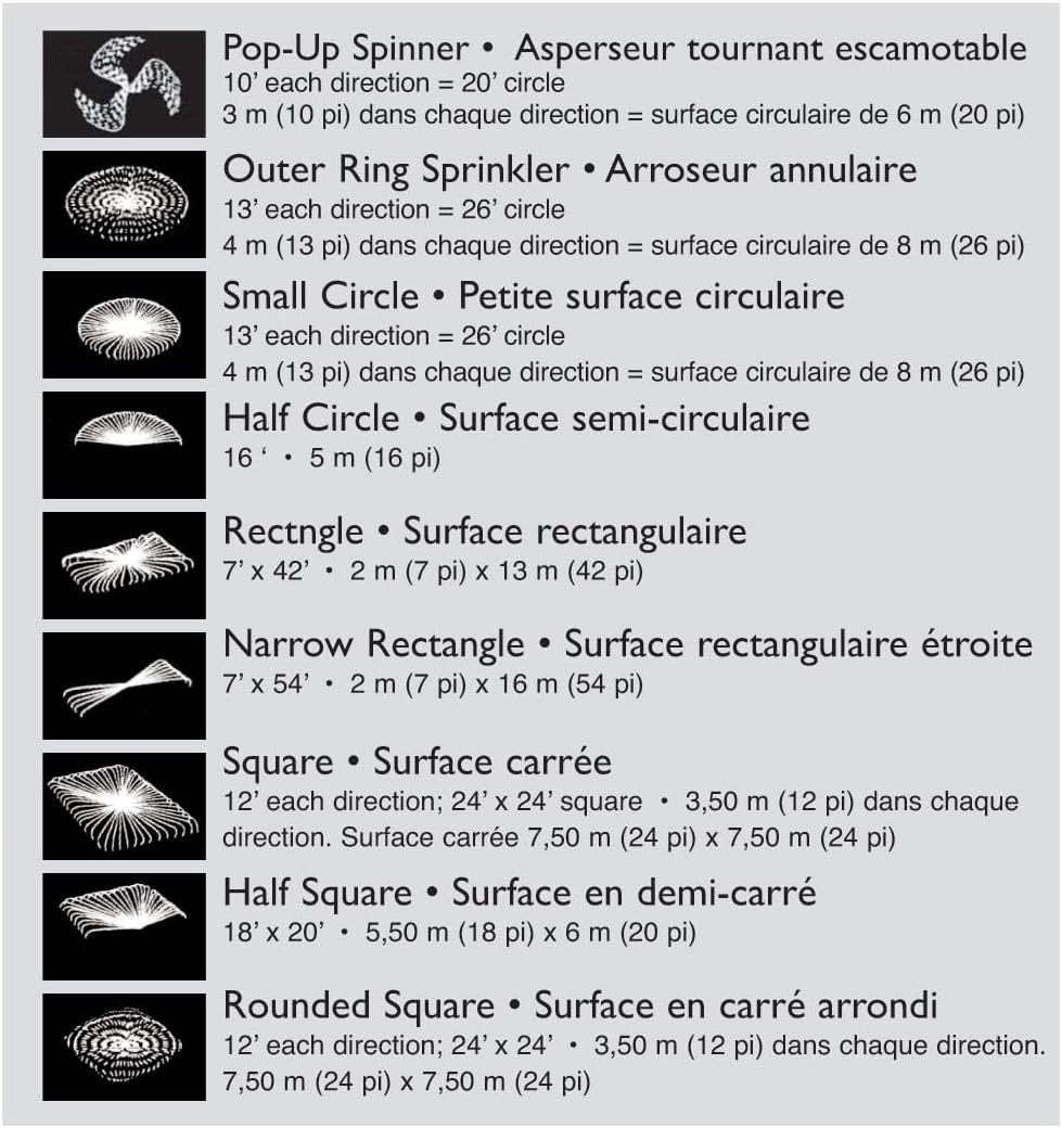 Aspersor de torreta con base de metal resistente, de Dramm, con 9 patrones de agua, Anaranjado
