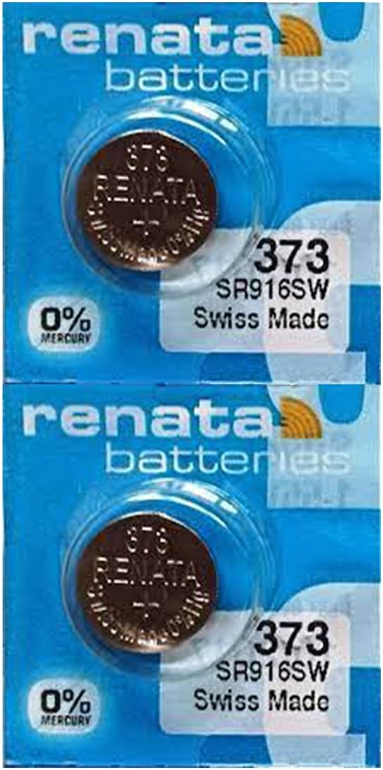 Renata 373 SR916SW Baterías  1.55 V Óxido de Plata 373 Batería de Reloj (2 unidades)
