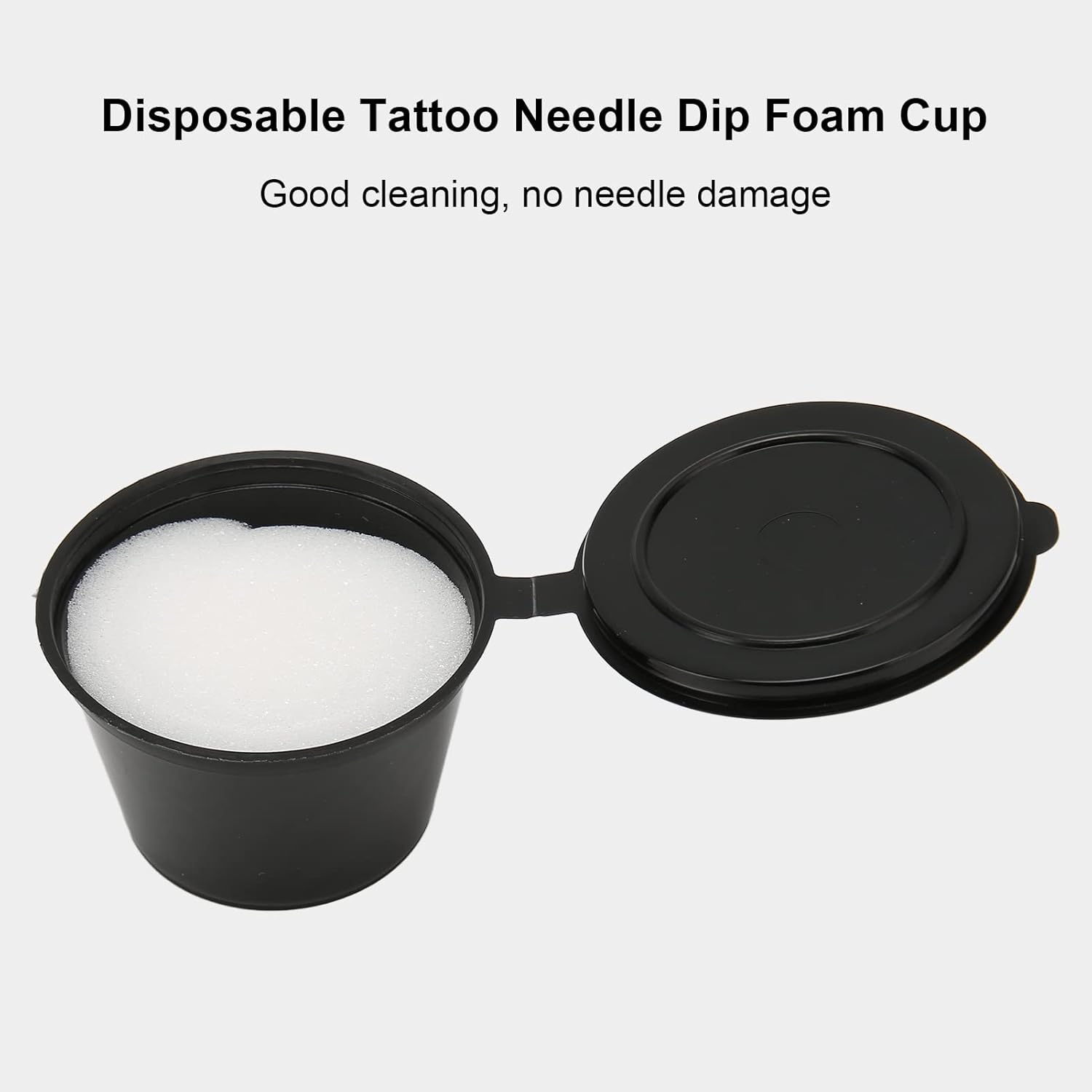 Sonew 18PCS desechables tatuaje aguja inmersión limpieza tazas, cartucho profesional de espuma de inmersión taza de limpieza tatuaje suministros