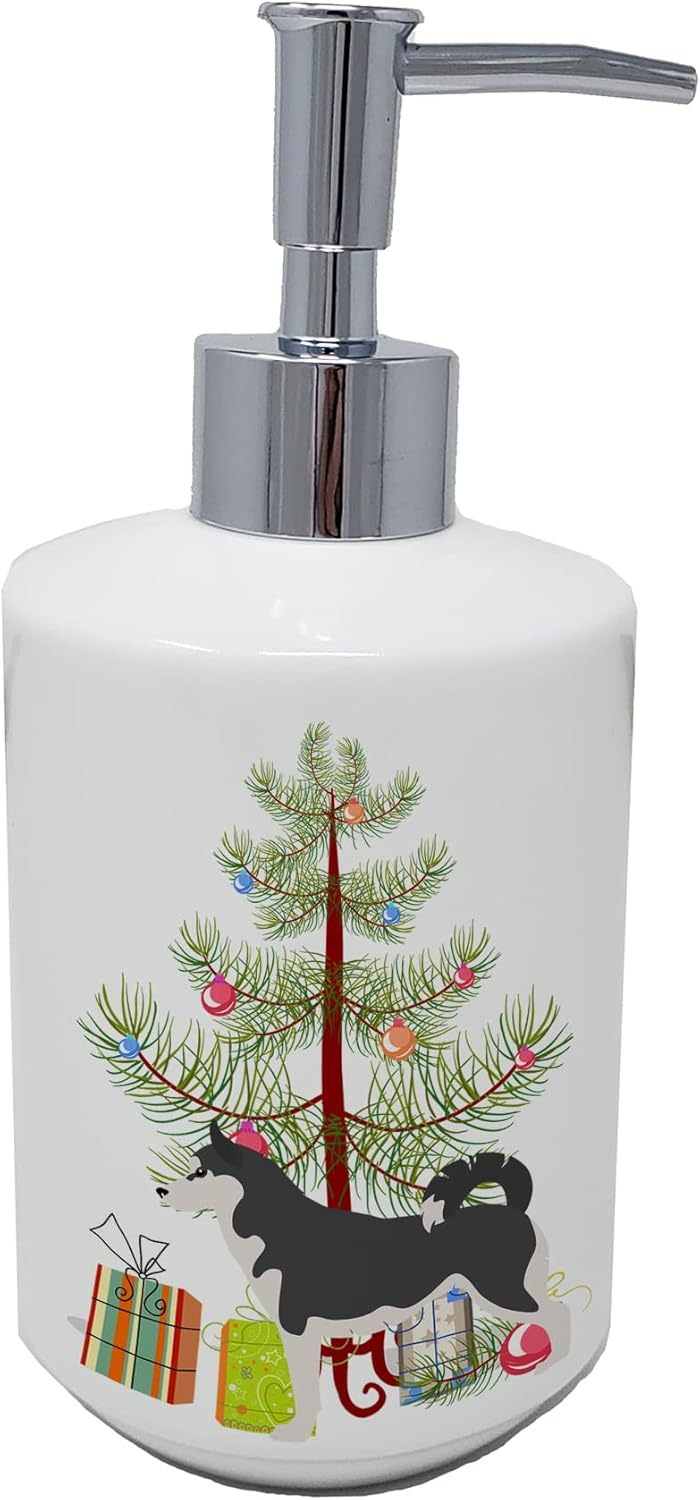 Caroline’s Treasures BB2998SOAP – Dispensador de jabón de cerámica para árbol de Navidad, multicolor