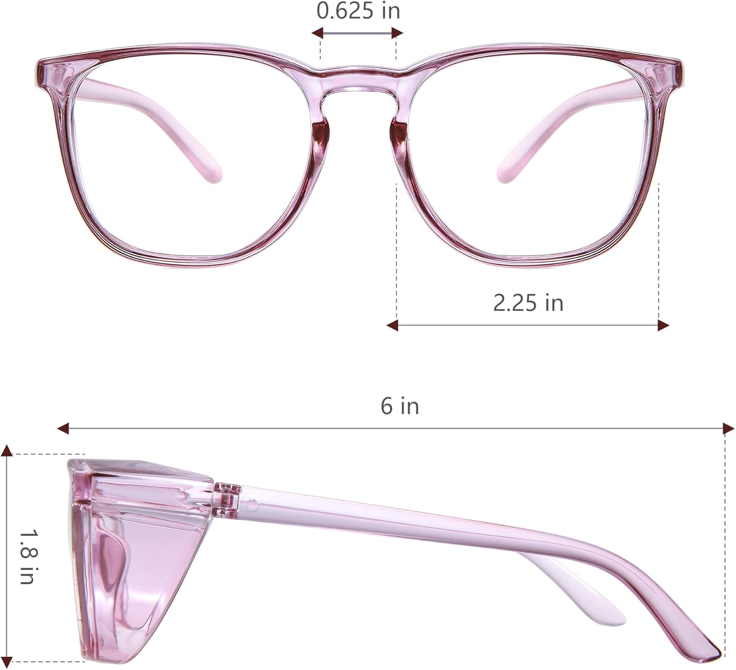 joohoo Gafas de seguridad antivaho para mujer, gafas de seguridad para enfermera, gafas protectoras, bloqueo de luz azul y protección UV
