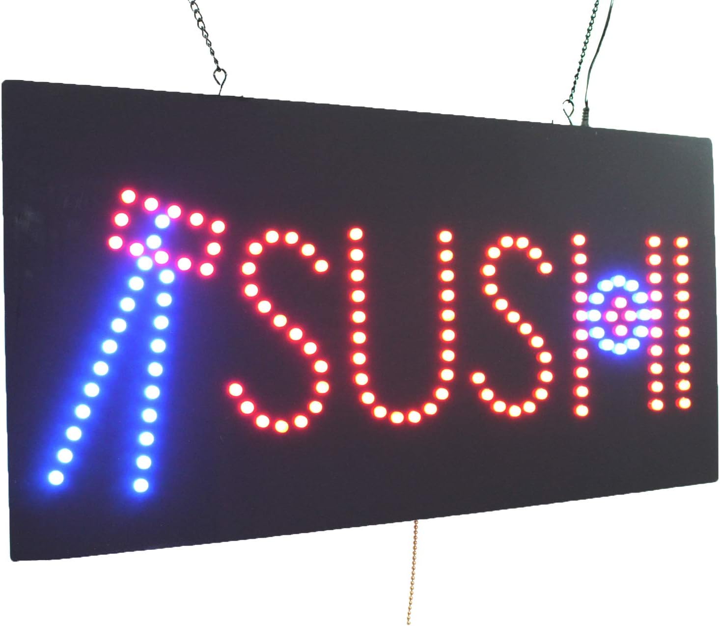 TOPKING Señal de sushi, señalización, LED neón abierto, tienda, ventana, tienda, negocio, exhibición, gran regalo de apertura