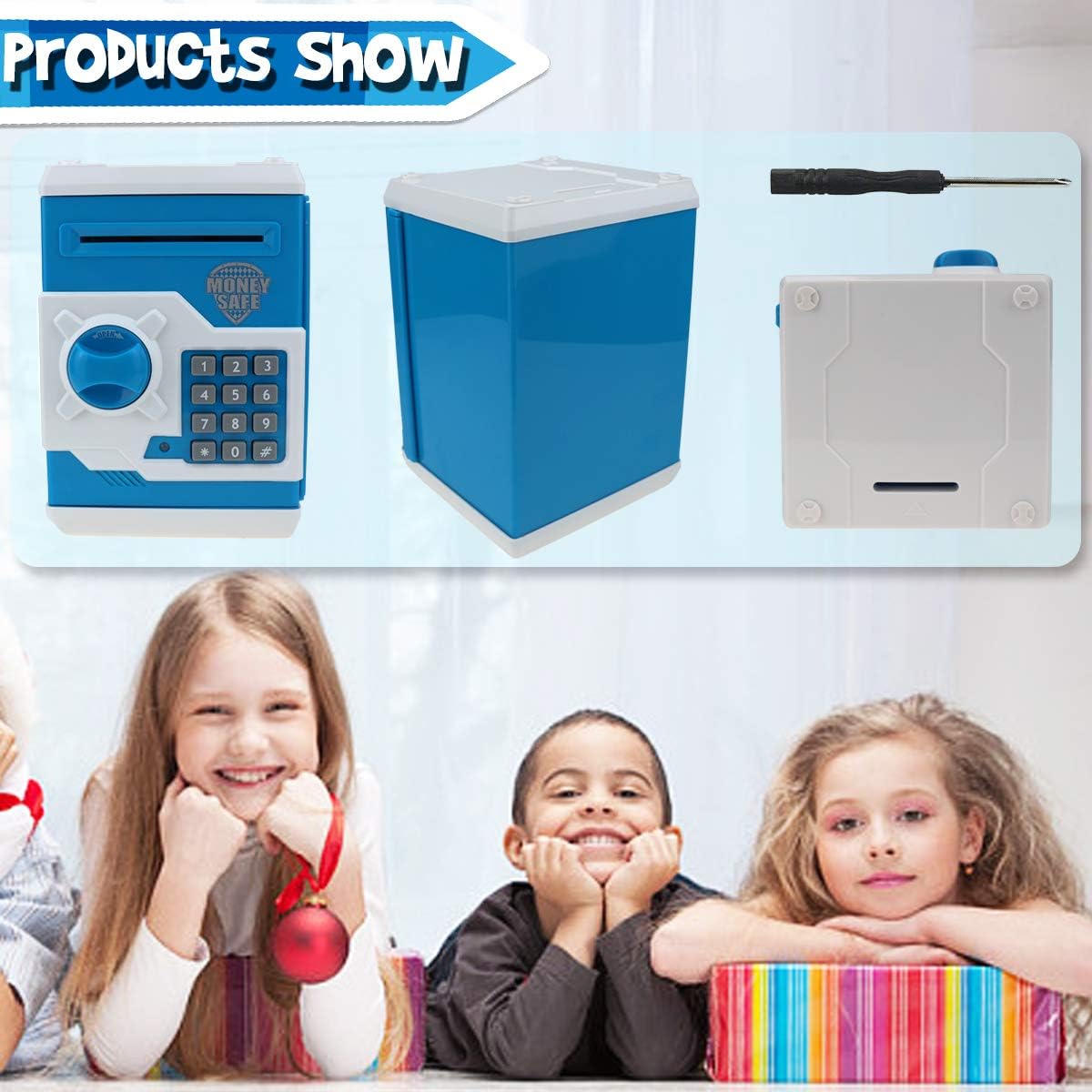 Alcancías electrónicas para niños, gran juguete de regalo para niños y niñas, caja de ahorro de dinero con contraseña, regalo perfecto para niños y