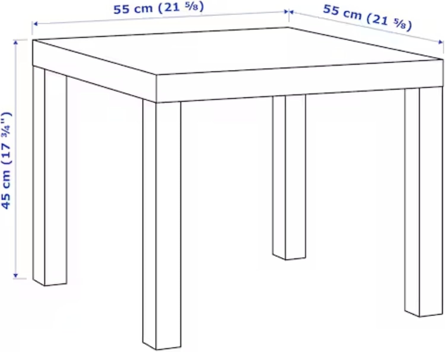 Mesa auxiliar con diseño clásico, mesa auxiliar de cama, mesa auxiliar, ligera, fácil de montar, mesa cuadrada pequeña para oficina, sala de estar,