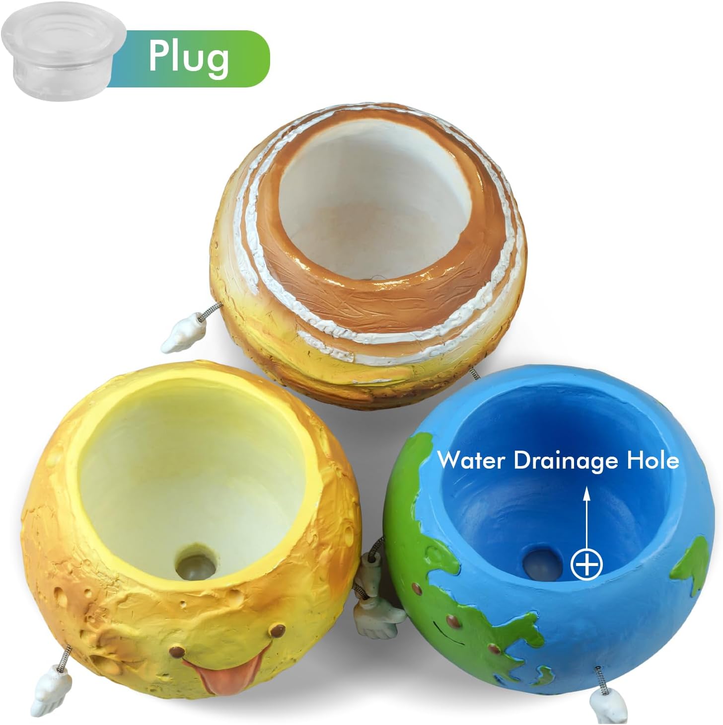 Cinf Macetas de resina en forma de muñeca de jardín de plantas verdes bonitas macetas encantadoras macetas para bolígrafo, maceta decorativa moderna