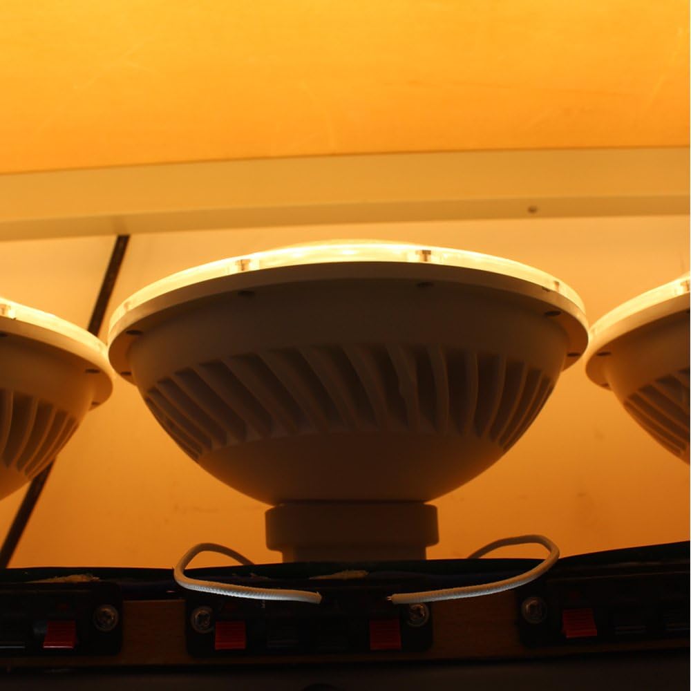 BAOMING Bombilla LED Par56 regulable de 28 W, blanco cálido suave (2700  3000 K) base GX16D de 120 V, luz de inundación ancha de 120, luz halógena