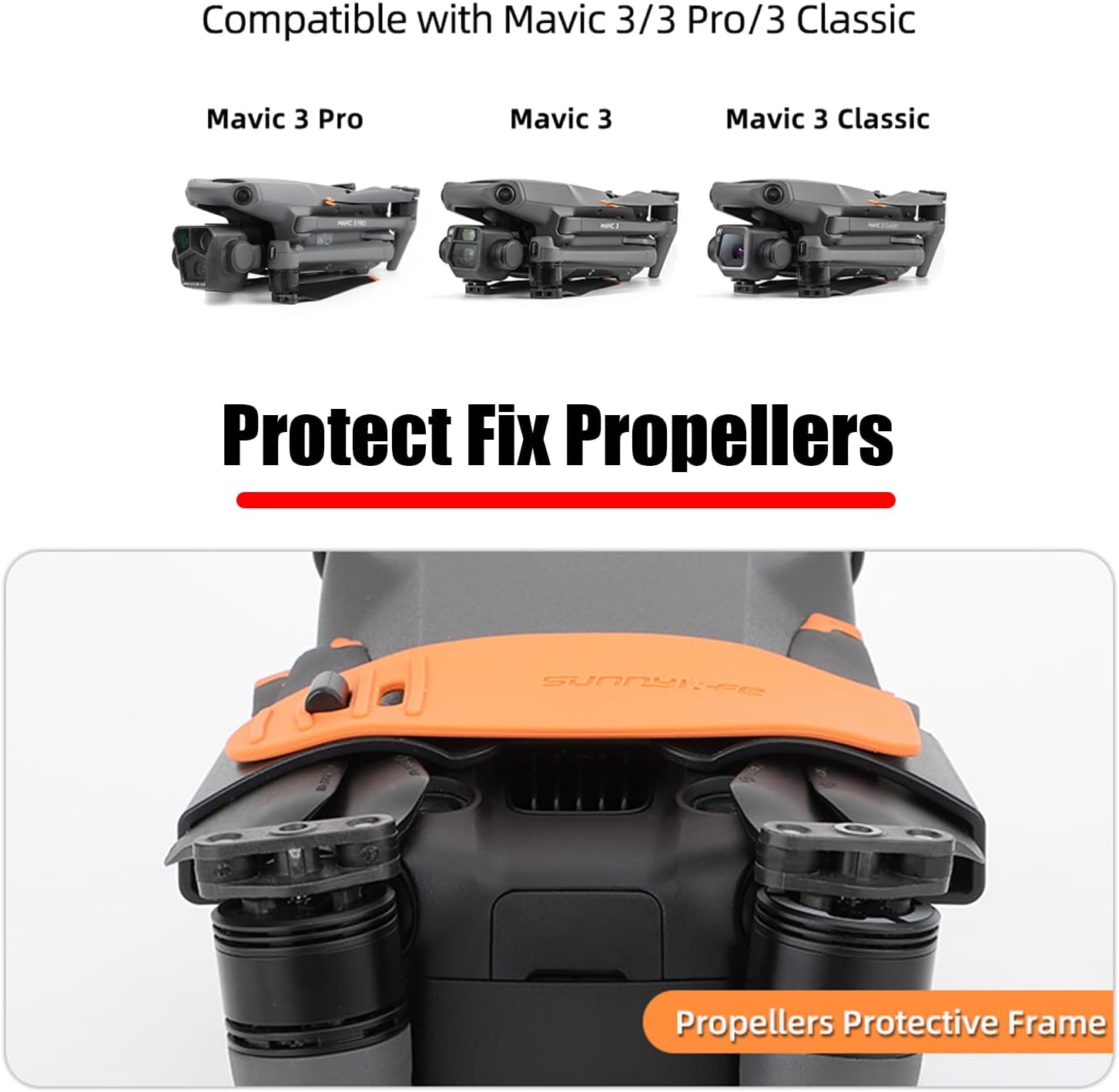Mavic 3 Soporte de hélice para DJI Mavic 3Mavic 3 Pro Cámara Drone Accesorios, Hélices de silicona Protector Protector Estabilizador Cubierta