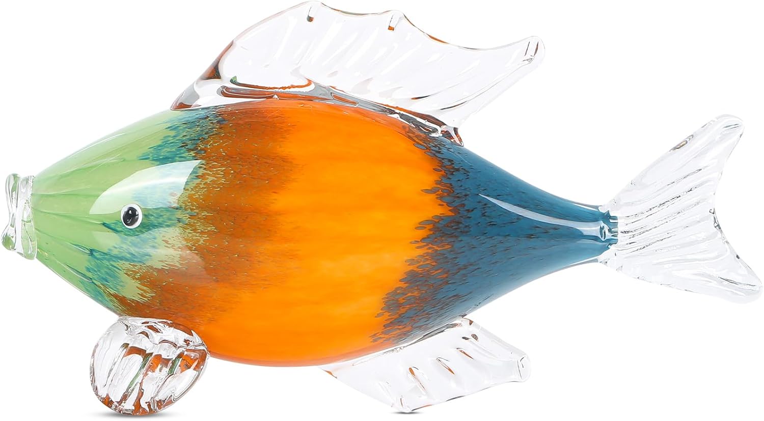 XIYOUQI Coastal Decor – Centro de mesa de cristal estilo Murano, figuras de peces de vidrio soplado, coleccionables, pieza de decoración