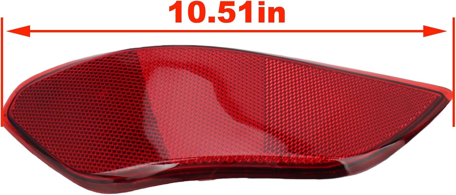 AUTOKAY Reflector De Moldura De Parachoques Trasero Derecho Se Ajuste Para Porsche Cayenne 2011-2014# 95863110600 – Rojo