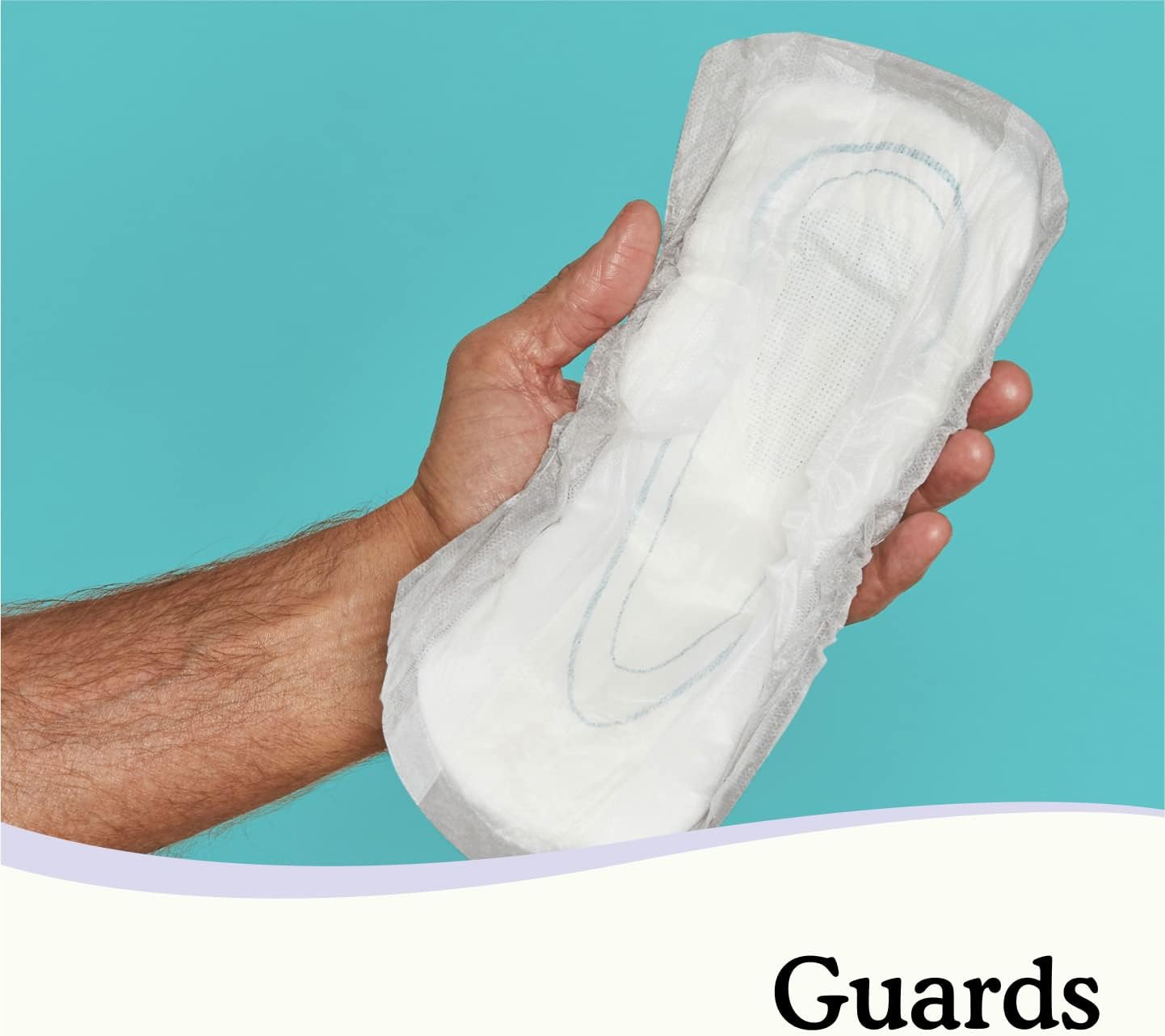 Because Protectores prémium para hombres  Paquete de 20 protectores de protección de vejiga discretos envueltos individualmente