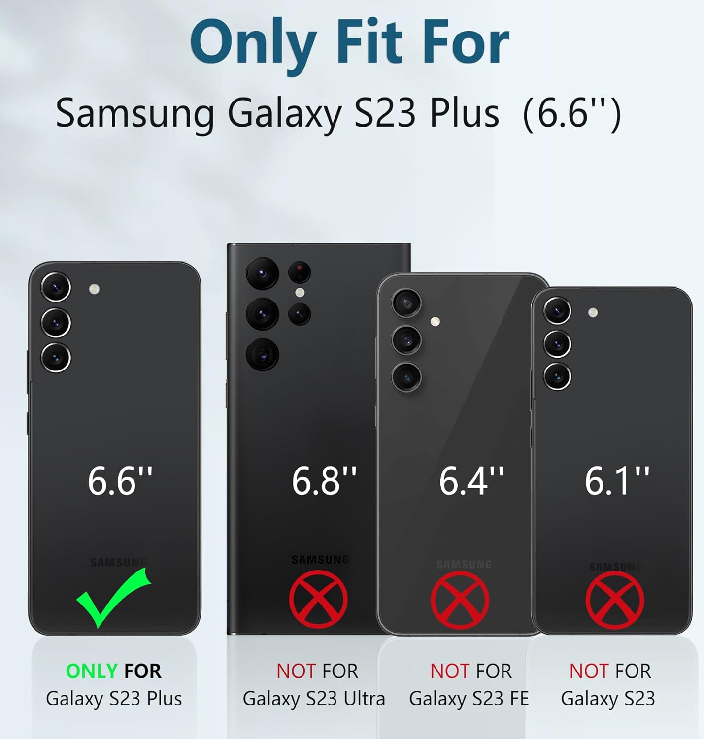 FNTCASE Funda para Samsung Galaxy S23+Plus funda protectora texturizada de doble capa y carcasa de TPU resistente con soporte  Protección contra