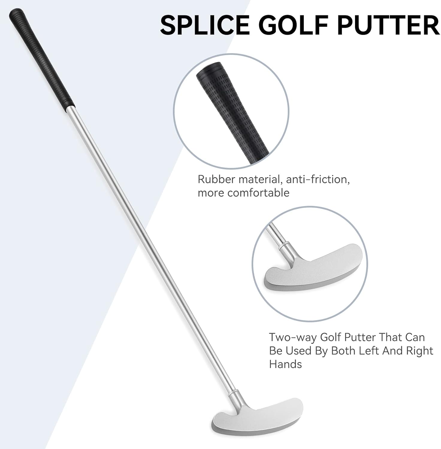 Putters de golf, accesorios de golf bidireccionales para hombres, mujeres y adultos, diestrozurdo, juego de miniclub de golf para niños,