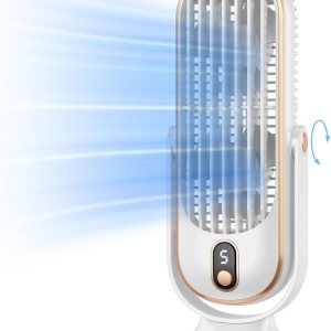 Ventilador de torre, ventilador de escritorio portátil con opciones de 5 velocidades, doble circulación de aire, ventilador de mesa silencioso Ventilador de torre, ventilador de escritorio portátil con opciones de 5 velocidades, doble circulación de aire, ventilador de mesa silencioso