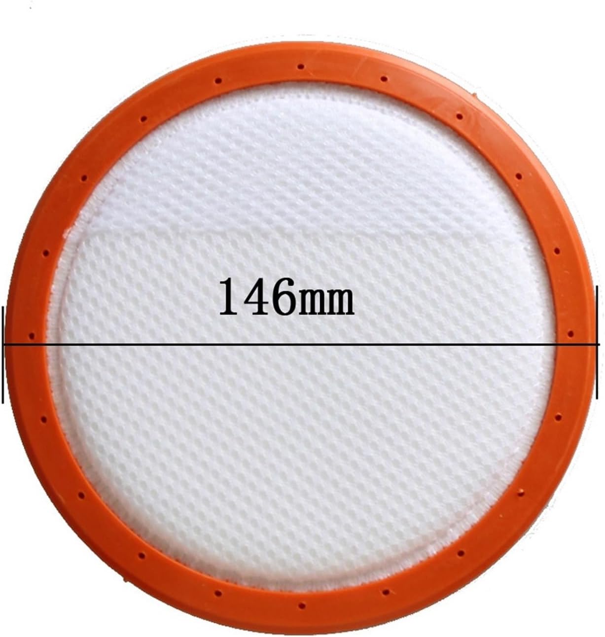 146mm130mm Washable Vacuum Cleaner Filter,Round,High Pressure Filter Cotton Filter Element HEPA.Compatible for Midea C3-L148B C3-L143B VC14A1-VC