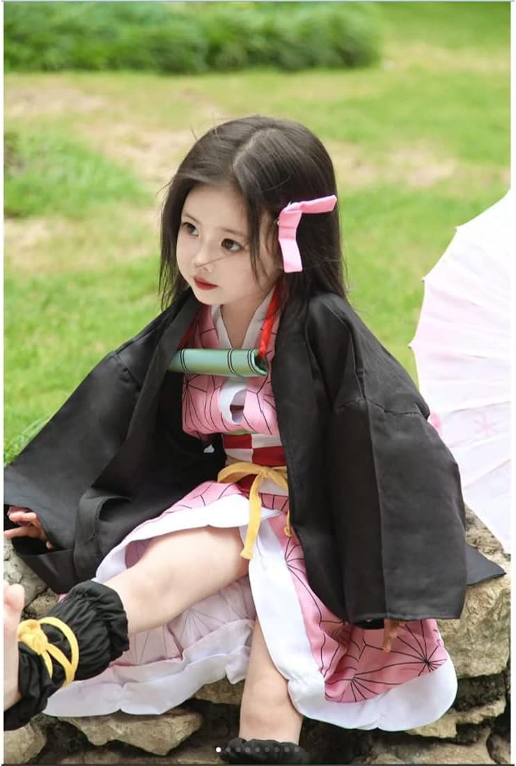 Disfraz de cosplay de anime Shinobu Cosplay Nezuko Cosplay para niños y niñas