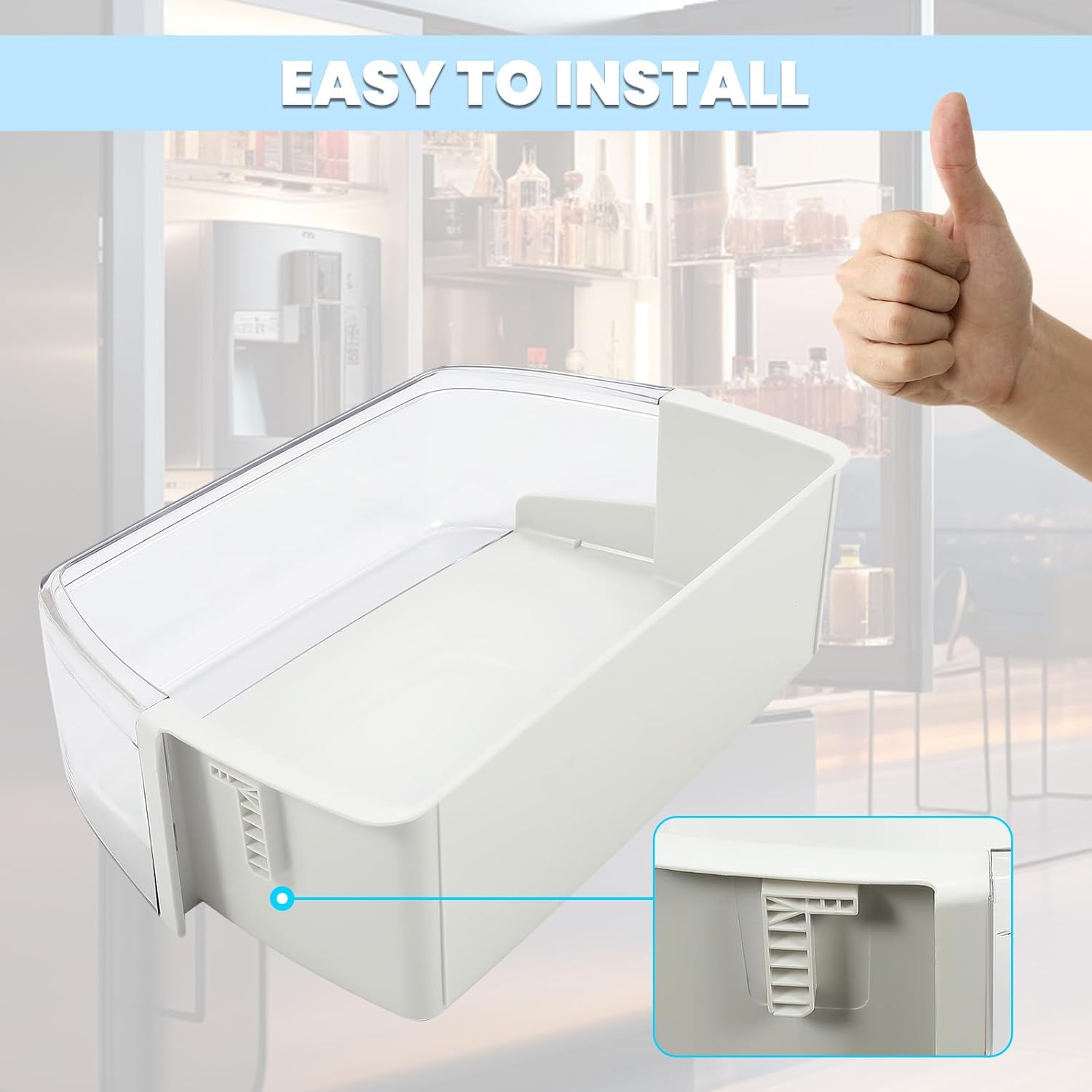 HECASA AAP73252202 – Estante para puerta de refrigerador compatible con LG Kenmore Elite Refrigerador Bin de repuesto para AP5602939 AH3637058