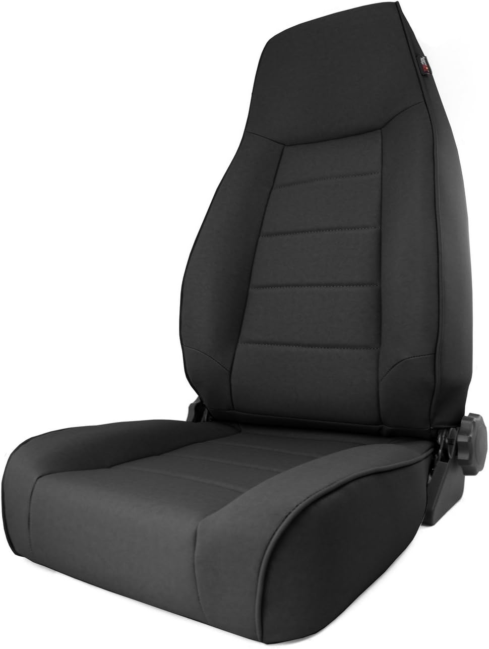Rugged Ridge  Asiento, respaldo alto, delantero, reclinable, mezclilla negra  13412.15  Compatible con Jeep Wrangler TJ 1997-2006