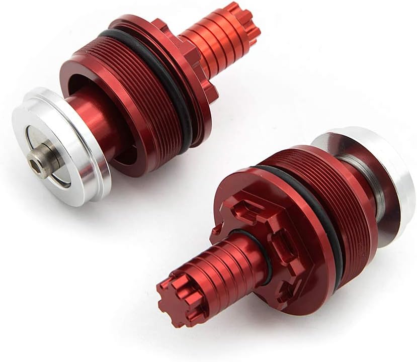 FXCNC – Ajustadores de precarga de motocicleta Pernos de horquilla de aluminio y tornillos compatibles con YZF R3 MT03 2014-2018, YZF R25 MT-25