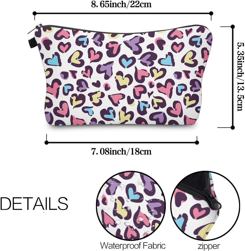 Aiphamy Bolsa de maquillaje de viaje linda bolsa de cosméticos pequeña bolsa de regalo para mujeres, Corazón, Casual