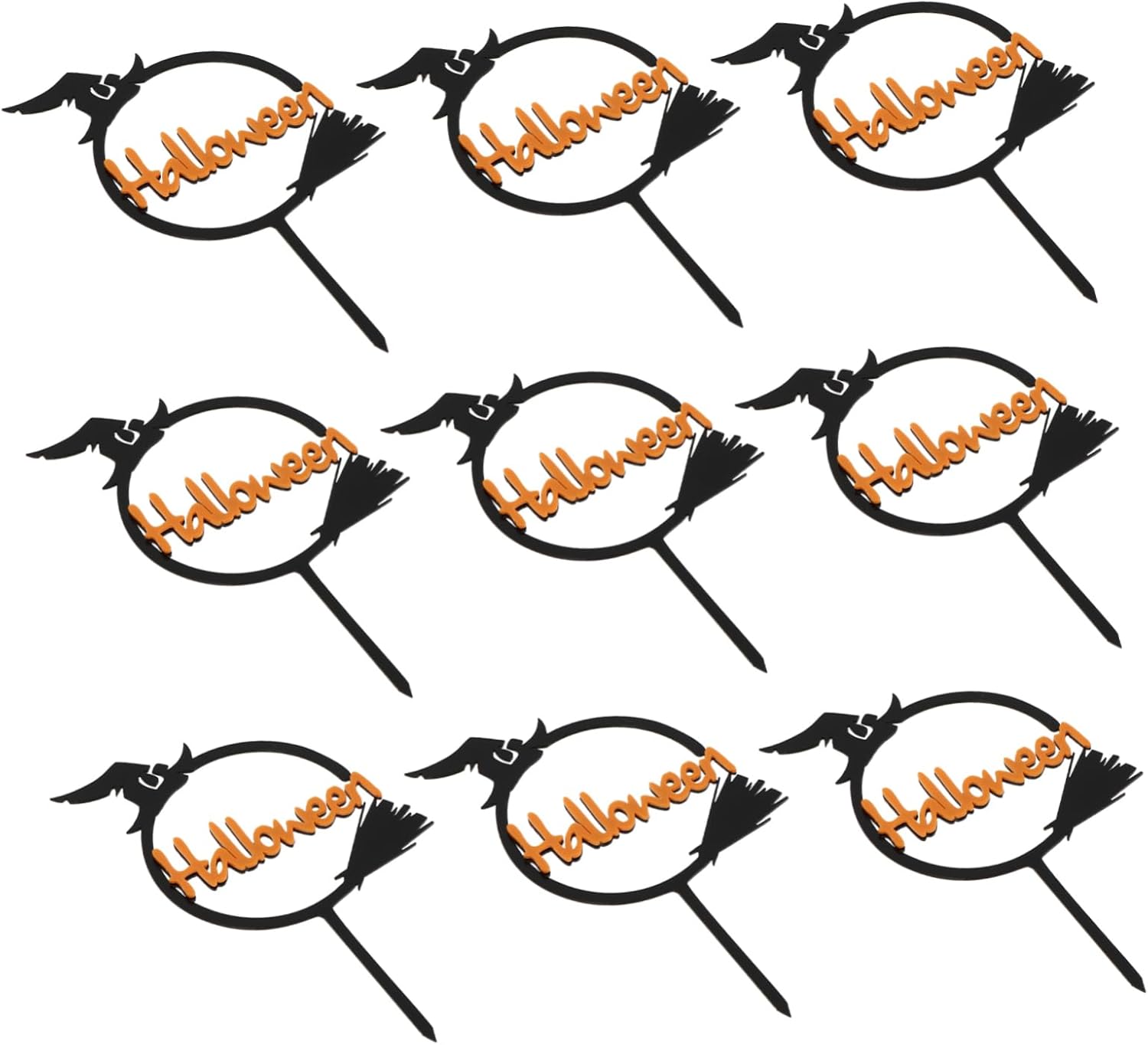 10 piezas de tarjetas de Halloween, palillos para tartas de Halloween, decoración de postre de Halloween, decoración de fiesta de Halloween,