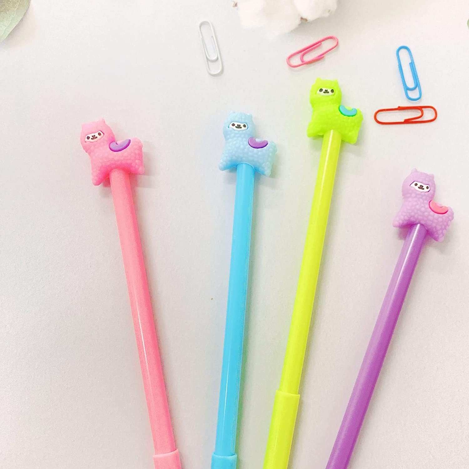 Animal Llama Oveja Alpaca Bolígrafos de Gel Set Moda Lindo Colorido Kawaii Encantador Gel Bolígrafo Oficina Escuela Papelería Bolígrafo (6 unidades)