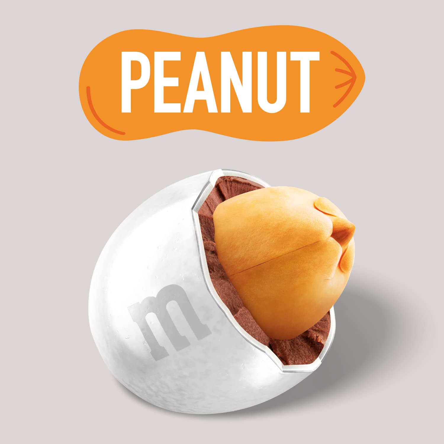 M&M’S Caramelos de chocolate blanco de maní, 2 libras de caramelos a granel en paquete resellable para bodas, graduaciones, mesas de postre, fiestas