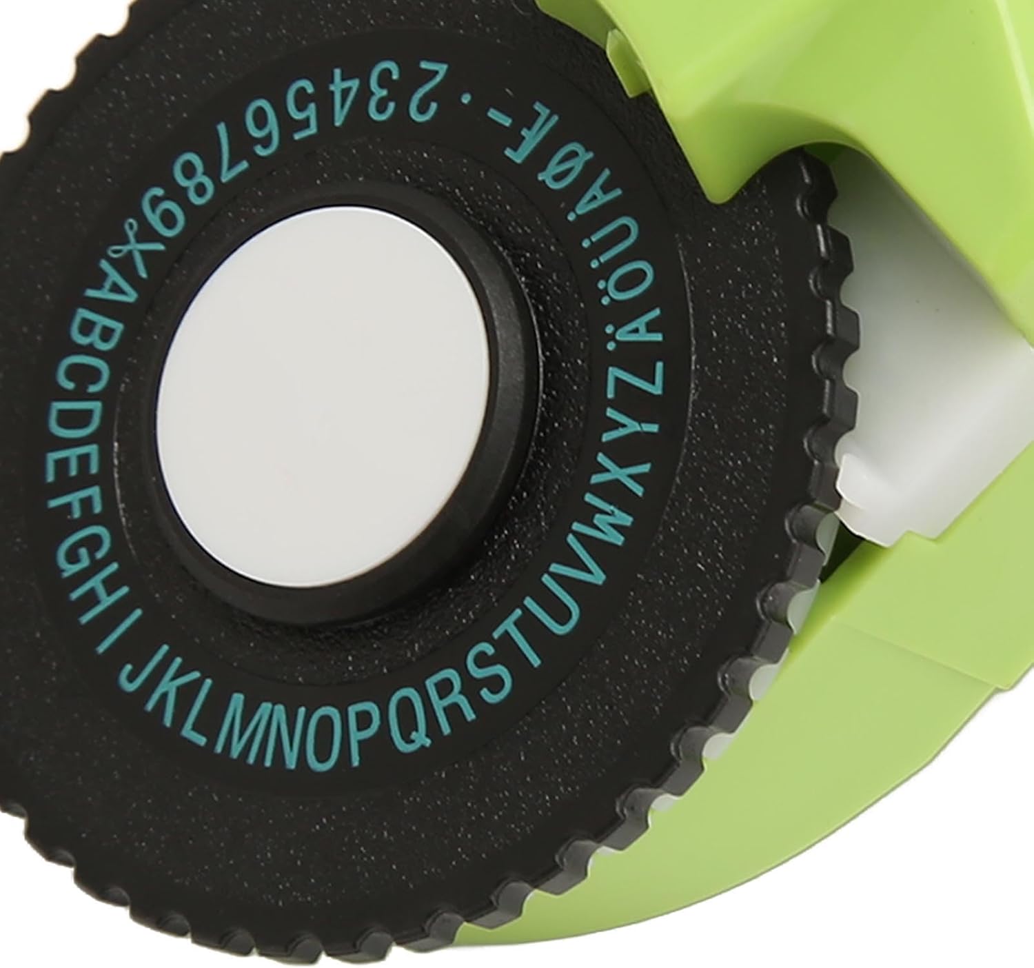 Pssopp Máquina de etiquetas en relieve, 3D fácil de usar para hacer etiquetas en relieve con cintas para oficina, hogar y bricolaje (verde)