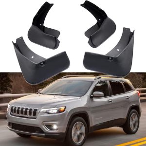 Guardabarros para guardabarros con solapas de barro para automóvil compatible con Jeep Cherokee 2019 2020 2021 2022 2023 Guardabarros para guardabarros con solapas de barro para automóvil compatible con Jeep Cherokee 2019 2020 2021 2022 2023