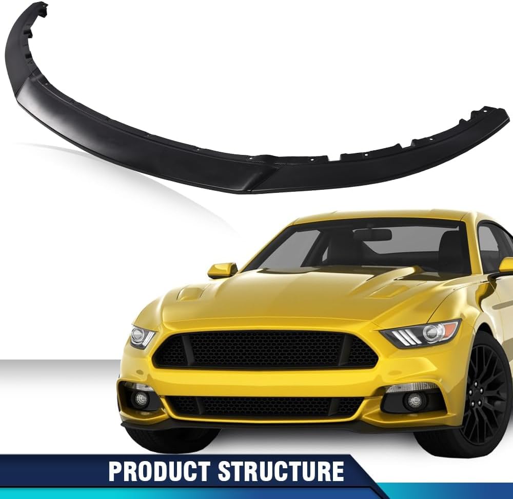 PIT66 Kit de cuerpo de alerón de alerón de barbilla inferior para parachoques delantero, compatible con Ford Mustang V6 V8 USDM 2013 2014 (no