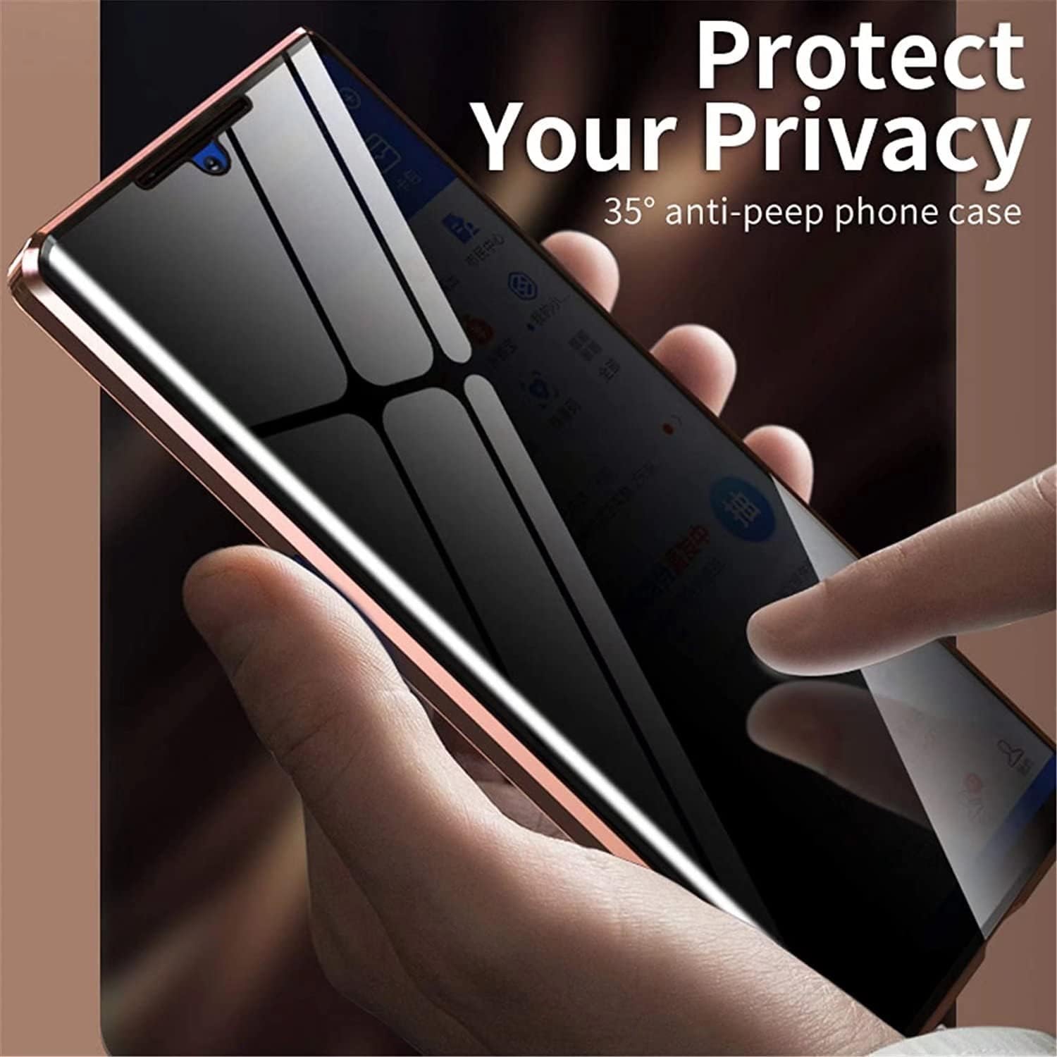 Funda magnética de privacidad para Samsung Galaxy S20 Ultra, funda de vidrio templado antiespías, frontal y trasera, vidrio templado 9H, protector
