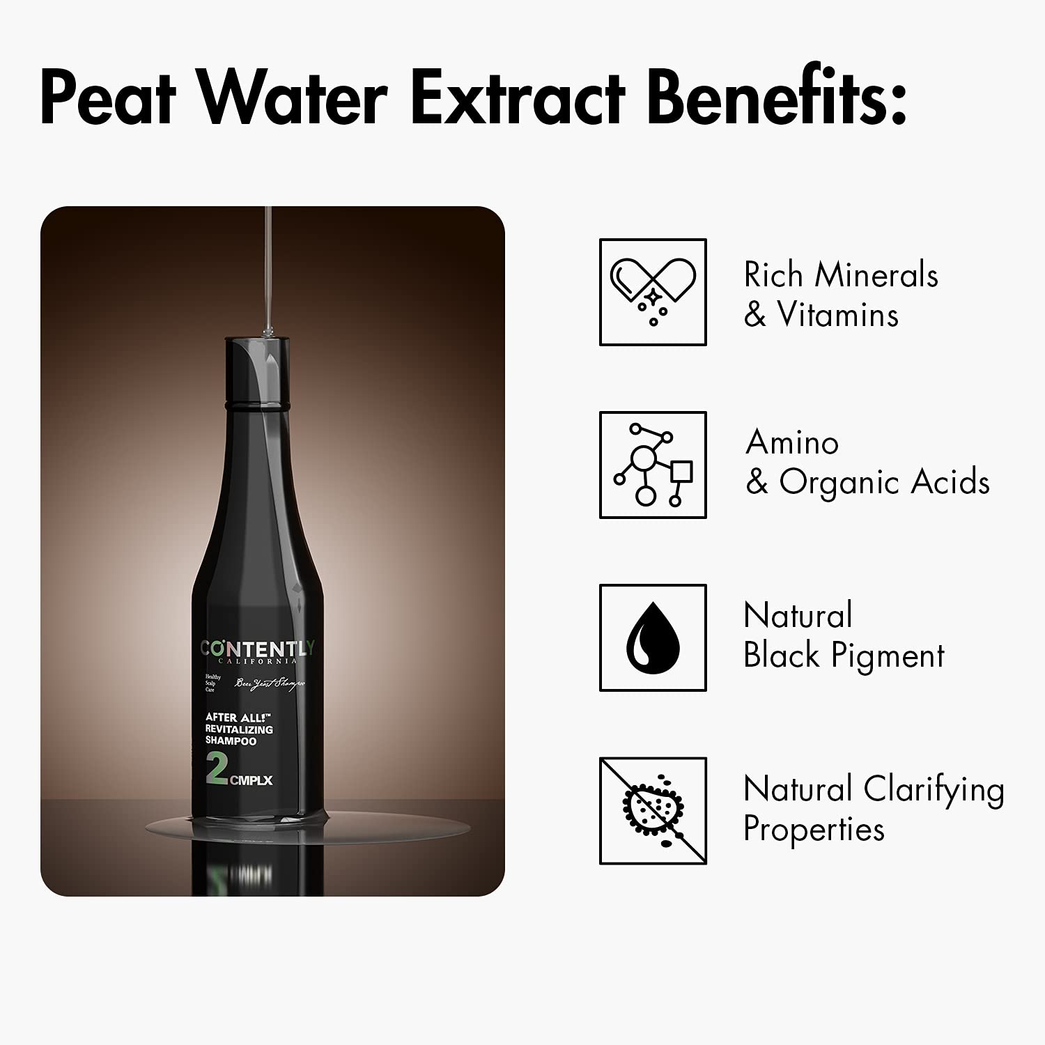 Contently Después de todo! Champú revitalizante 10.14 onzas líquidas Champú voluminizador para el cuero cabelludo más fuerte y saludable rico en