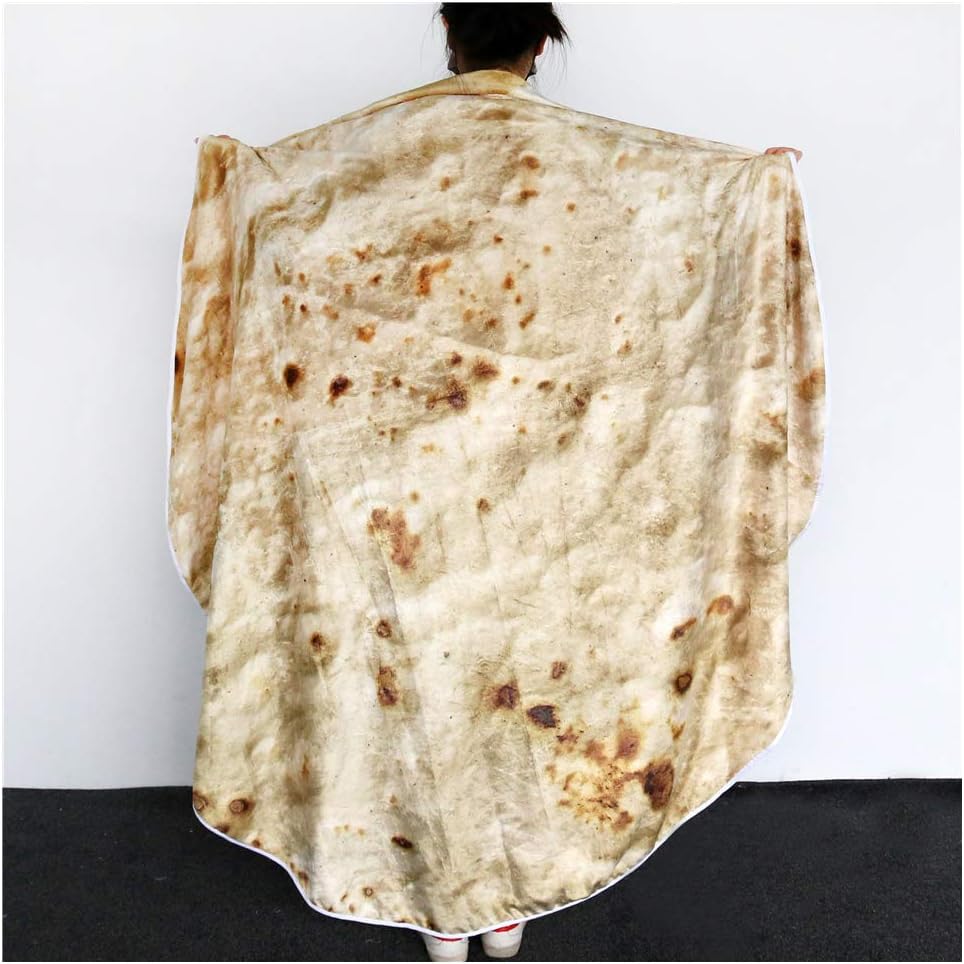Wrap Blanket Food Creations – Manta original, toalla de playa redonda suave y cómoda, manta perfectamente redonda para niños y adultos, diámetro de