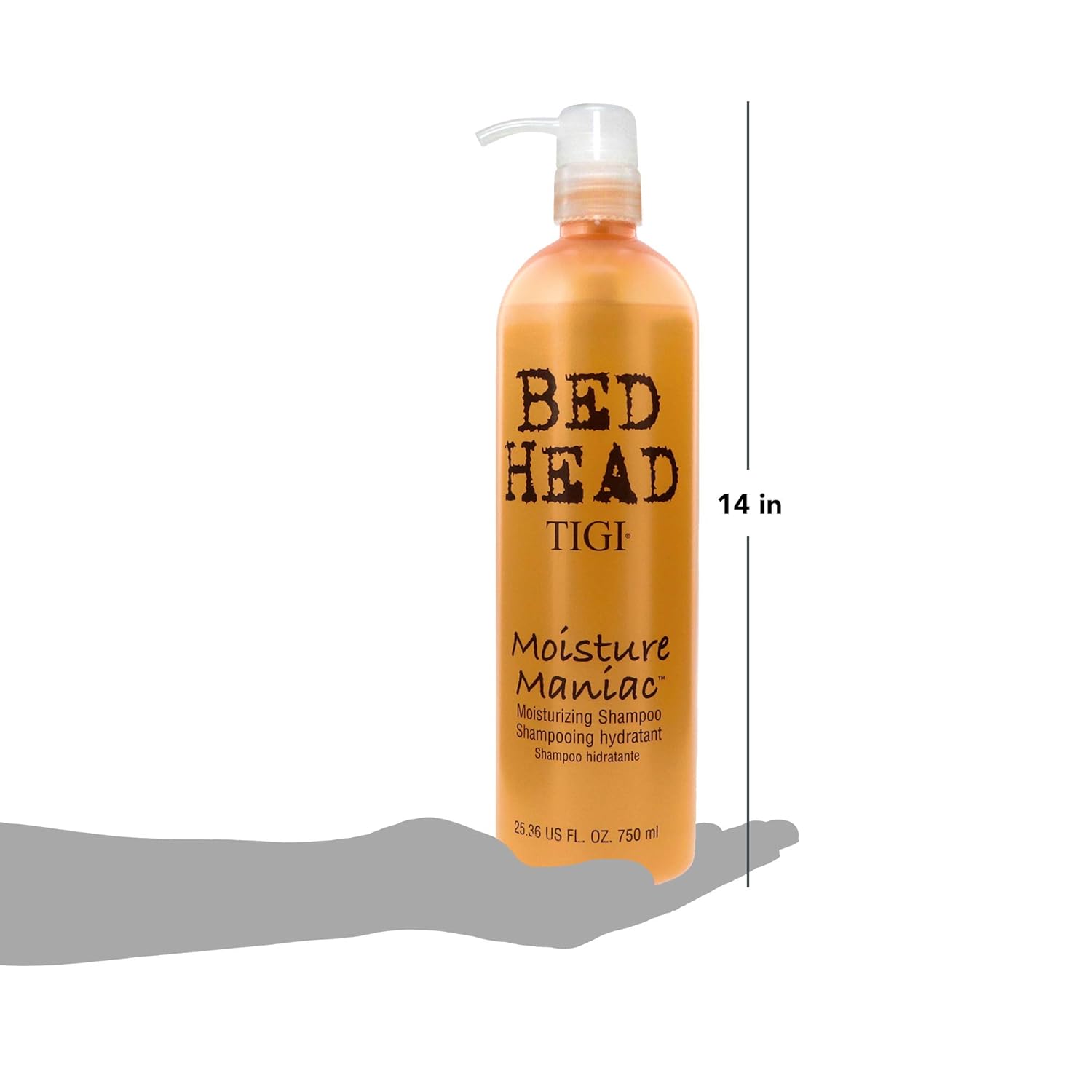 TIGI Bed Head Moisture Maniac Shampoo – Para una humedad ligera, replensa el brillo y la suavidad, hidrata el cabello, para todo tipo de cabello,