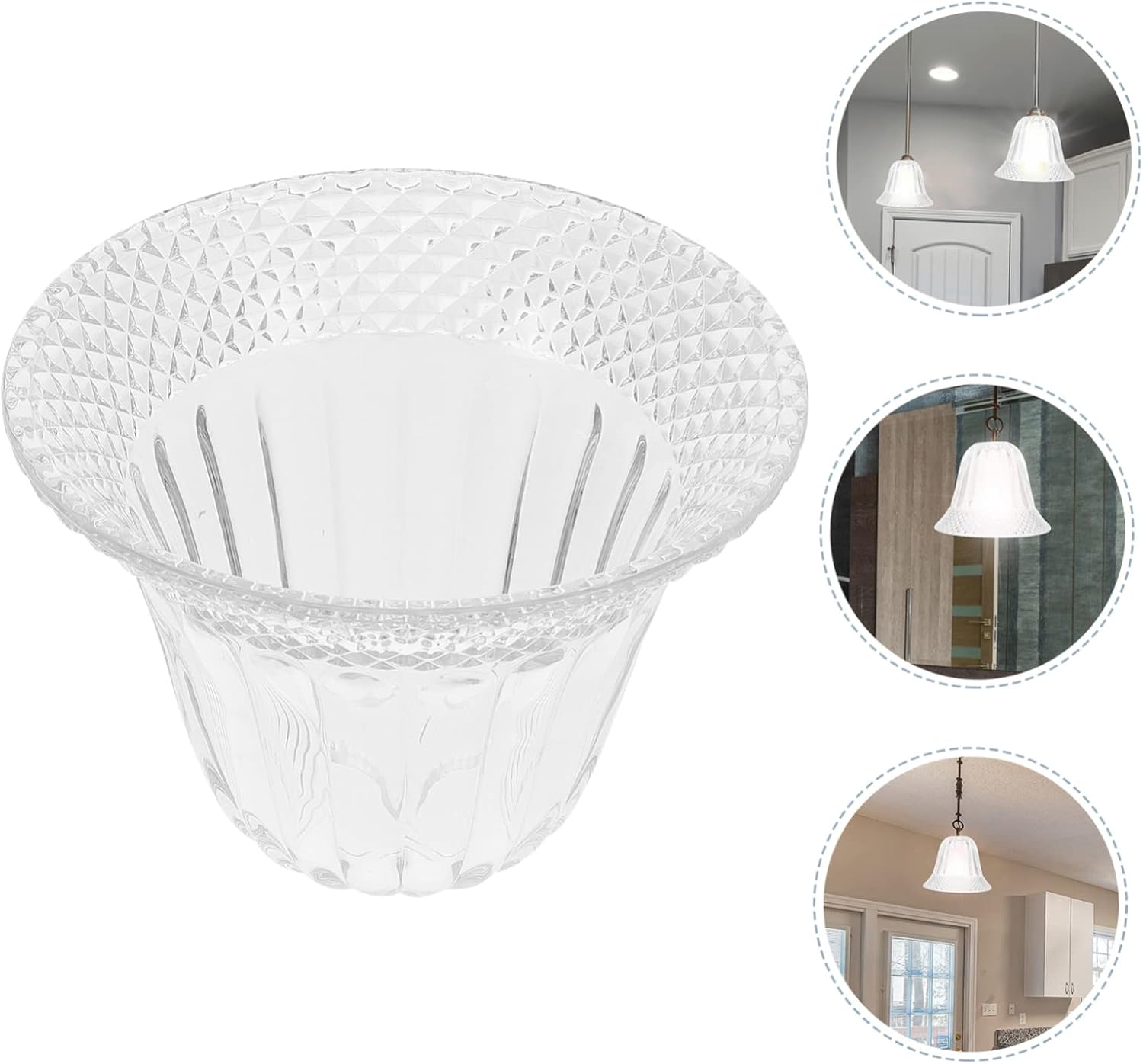 OSALADI Pantalla de cristal transparente Lámpara de techo Lámpara de techo Globos de vidrio Pantalla de luz de acento de vidrio Lámpara de pared
