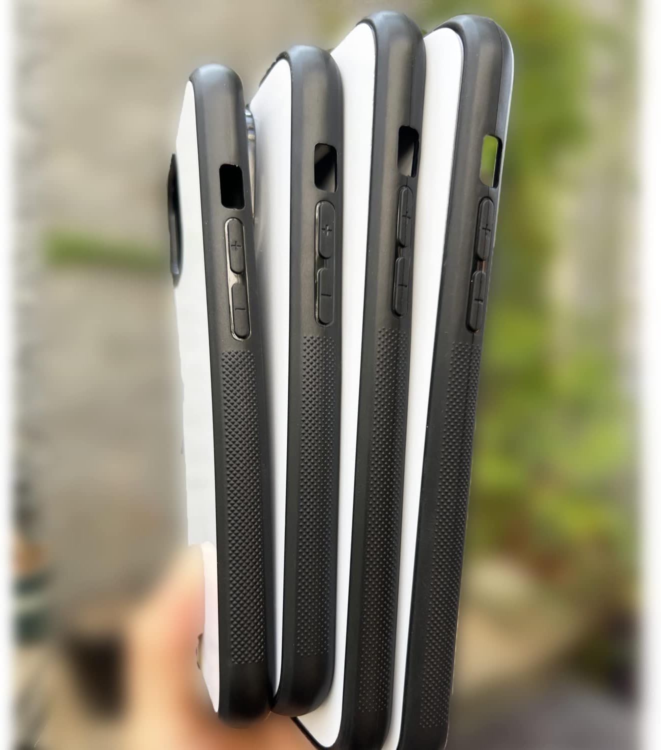 JUSTRY 5 juegos de fundas para teléfono de sublimación a granel compatibles con Apple iPhone 15 Pro Max, 6.7 pulgadas (2023), 2 en 1 de goma suave