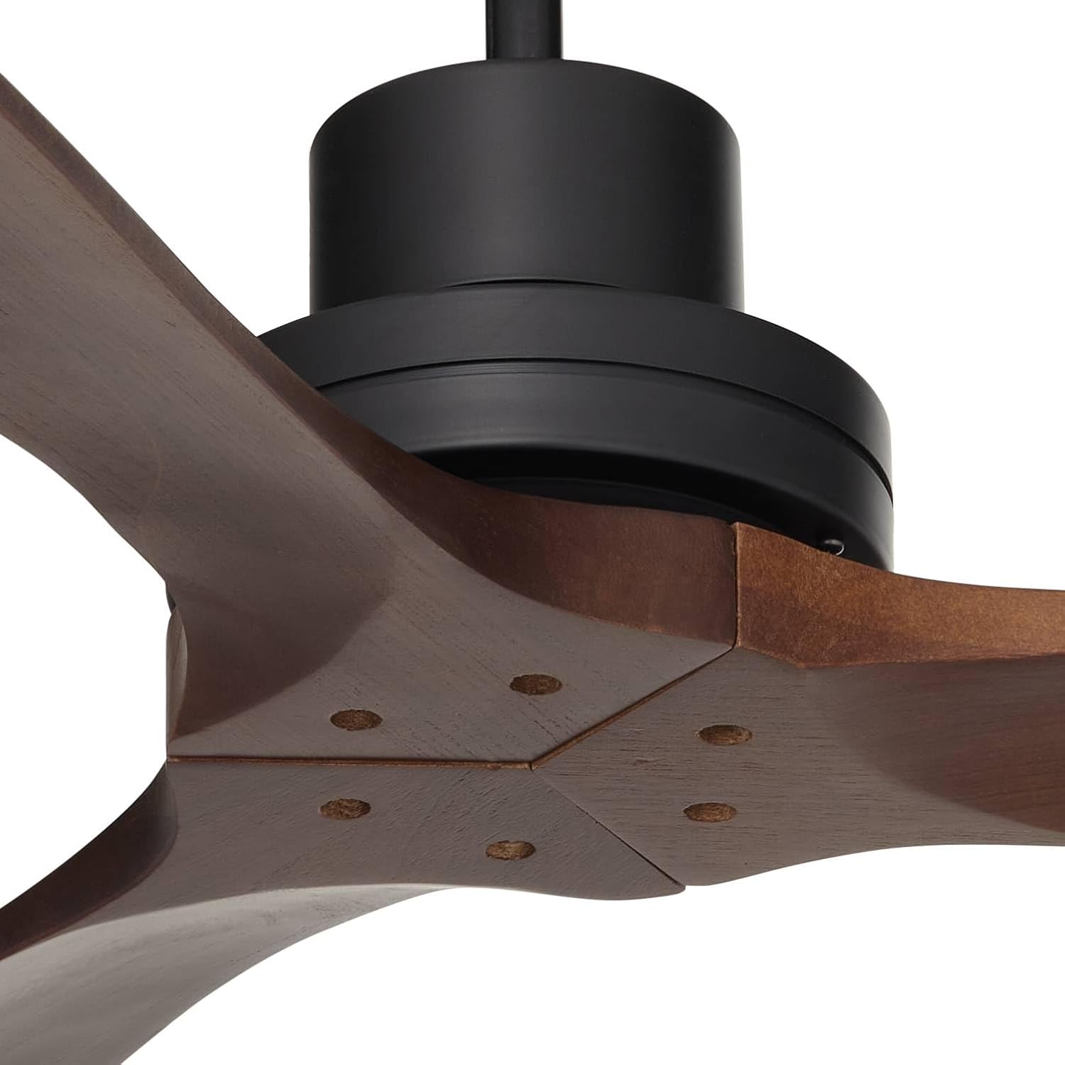 Casa Vieja Delta-Wing XL DC – Ventilador de techo industrial moderno de 66 pulgadas con control remoto negro mate nogal oscuro para sala de estar,