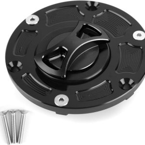 Topteng Tapa de gasolina de combustible sin llave de aluminio CNC para motocicleta Kawasaki EX250 Ninja 250R 2008-2014, ER250 2013-2016, Z250 Topteng Tapa de gasolina de combustible sin llave de aluminio CNC para motocicleta Kawasaki EX250 Ninja 250R 2008-2014, ER250 2013-2016, Z250